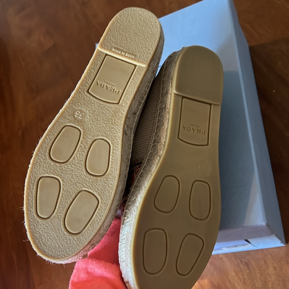 New Prada Embroidered Rose Espadrille size 36 - Picture 5 of 7